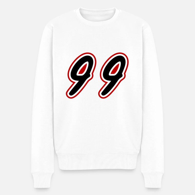 99 Symbole numérique - Pull Premium bio Homme - blanc