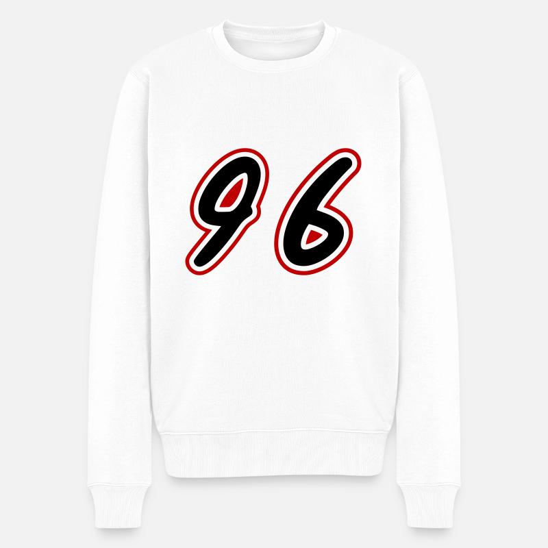 96 Symbole numérique - Pull Premium bio Homme - blanc