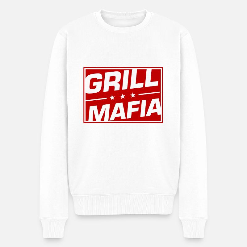 Grill Mafia Dicton de grillades - Pull Premium bio Homme - blanc