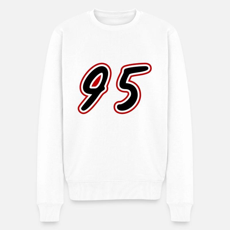 Symbole numérique 95 - Pull Premium bio Homme - blanc