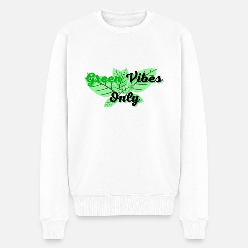 Green Vibes - Pull Premium bio Homme - blanc