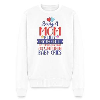 Being Mom Christian Mom Life - Men's Premium Organic Jumper - white - Front - Thijin (182cm)