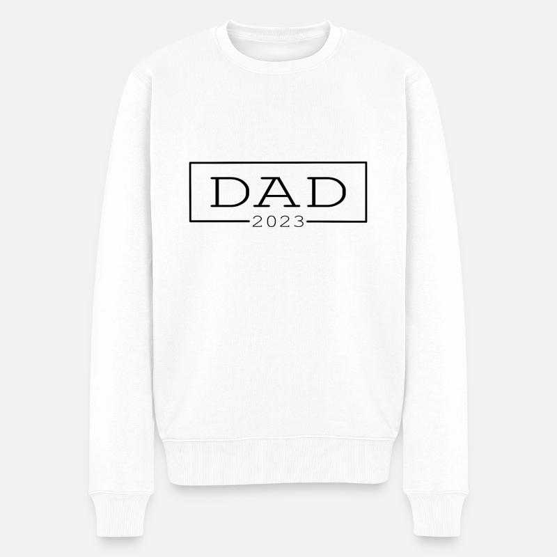 dad 23 Vatertag Geschenkidee - Männer Premium Bio Pullover - Weiß