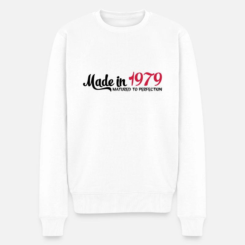 1979 - Männer Premium Bio Pullover - Weiß
