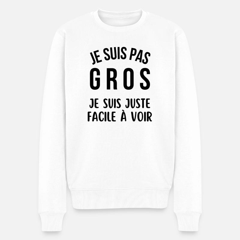 je suis pas gros - Pull Premium bio Homme - blanc