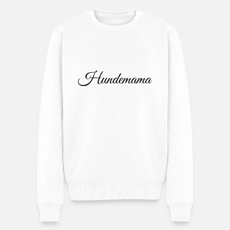 Hundemama - Männer Premium Bio Pullover - Weiß