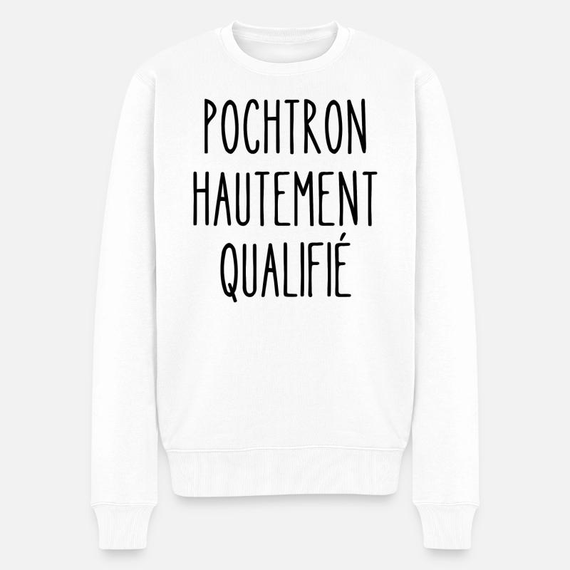 pochtron hautement qualifié - Pull Premium bio Homme - blanc