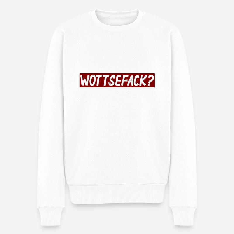 Wottsefack? - Männer Premium Bio Pullover - Weiß