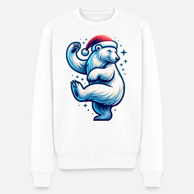 Ours blanc - Pull Premium bio Homme - blanc