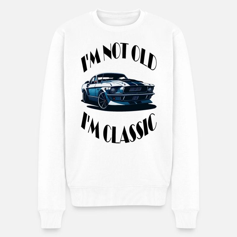 I'm not old i'm classic - Männer Premium Bio Pullover - Weiß