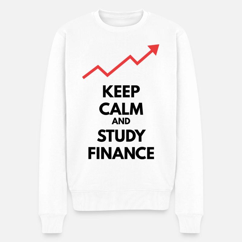 Geld und Finanzen - Männer Premium Bio Pullover - Weiß