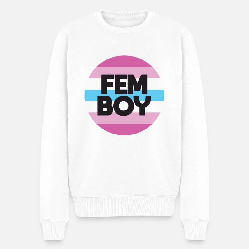 Femboy - Pull Premium bio Homme - blanc