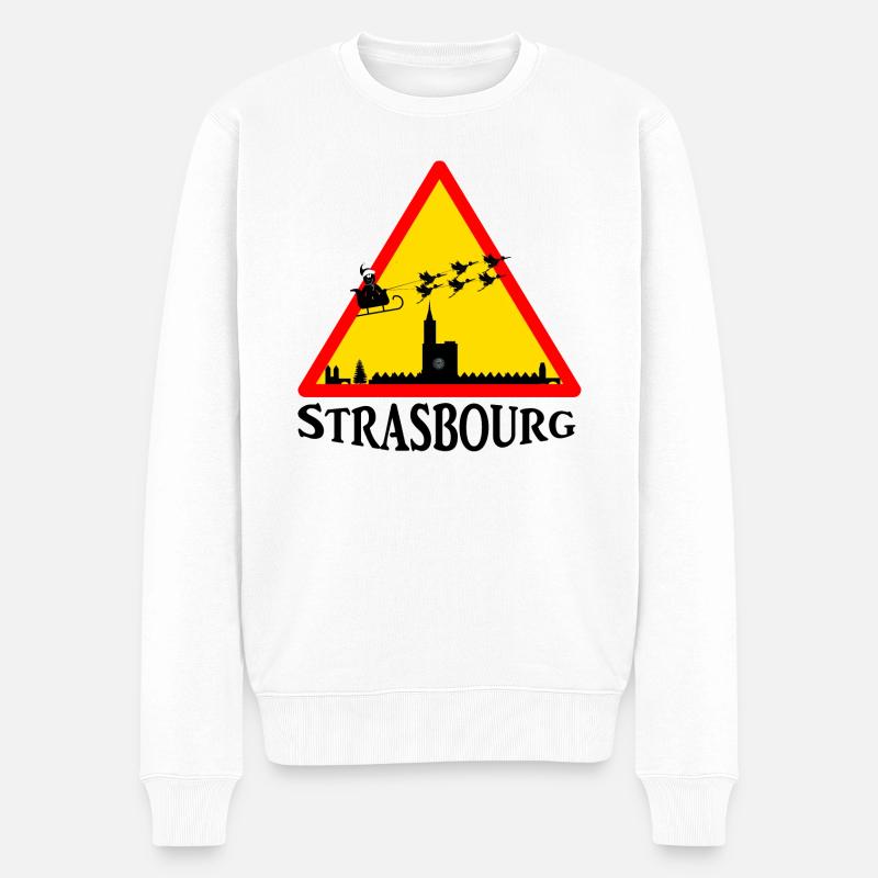 Straßburg Elsass Noël - Männer Premium Bio Pullover - Weiß