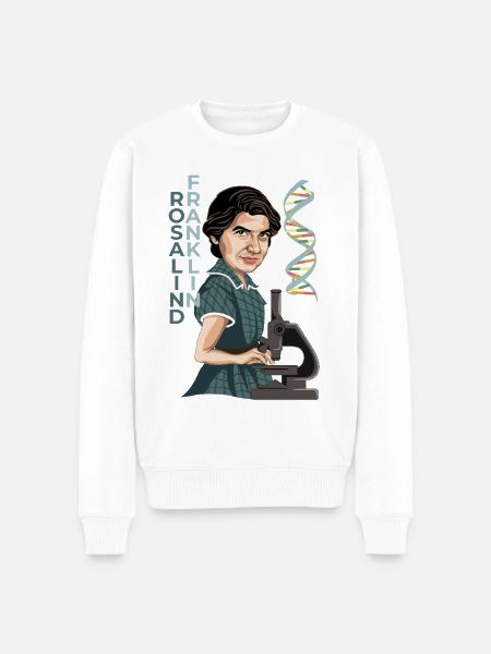 Rosalind Franklin - Männer Premium Bio Pullover - Weiß