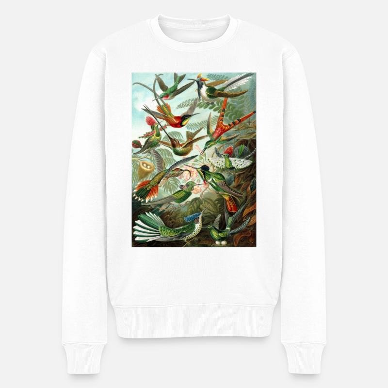 Grafik Vintage von Tinarra - Männer Premium Bio Pullover - Weiß