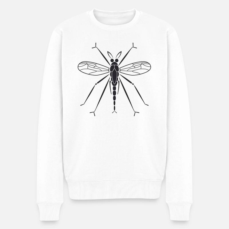 Mücke - Männer Premium Bio Pullover - Weiß
