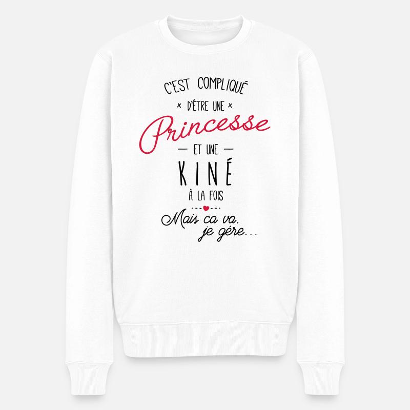 Princesse et Kiné - Pull Premium bio Homme - blanc