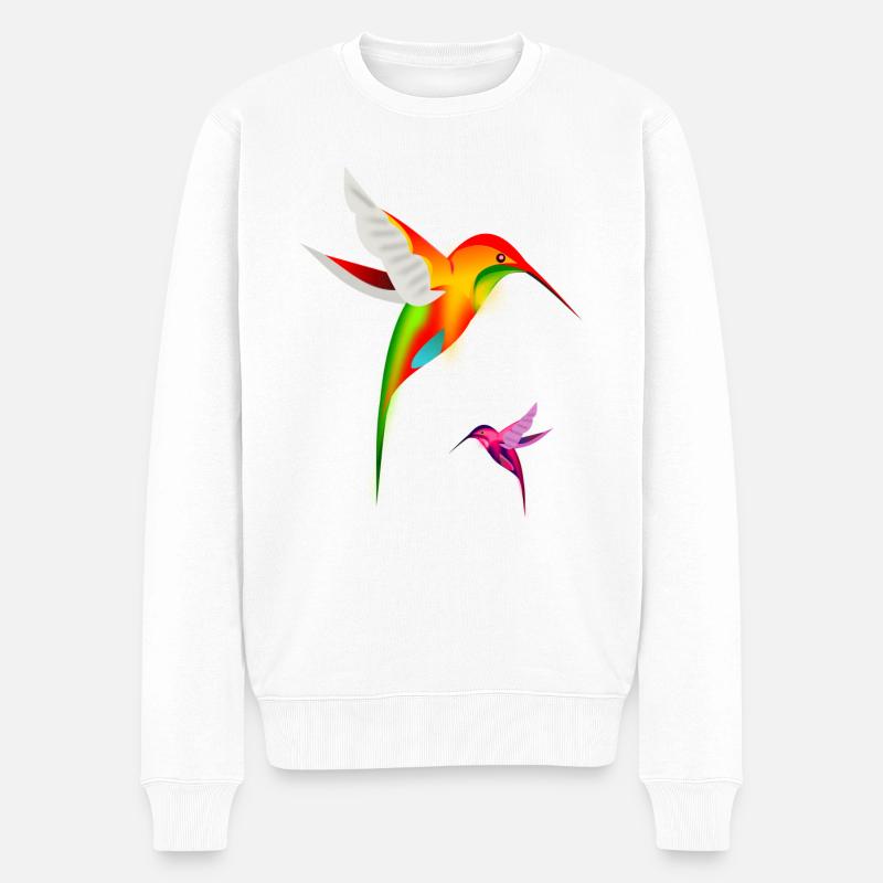 Die Kolibris - Männer Premium Bio Pullover - Weiß