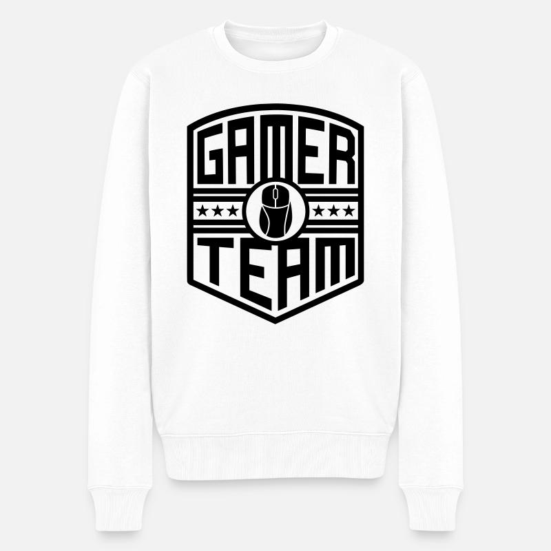 Gamer Team (blason) - Pull Premium bio Homme - blanc