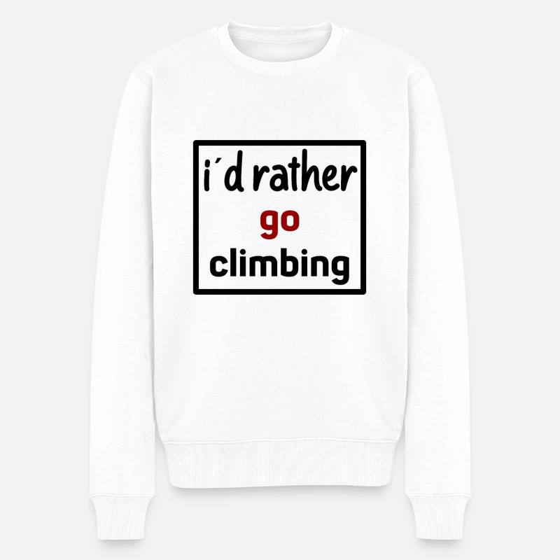 je préfère aller grimper - Pull Premium bio Homme - blanc