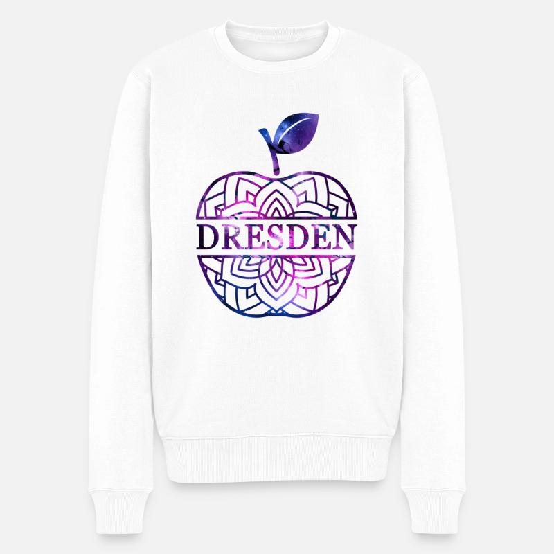 Dresden - Männer Premium Bio Pullover - Weiß