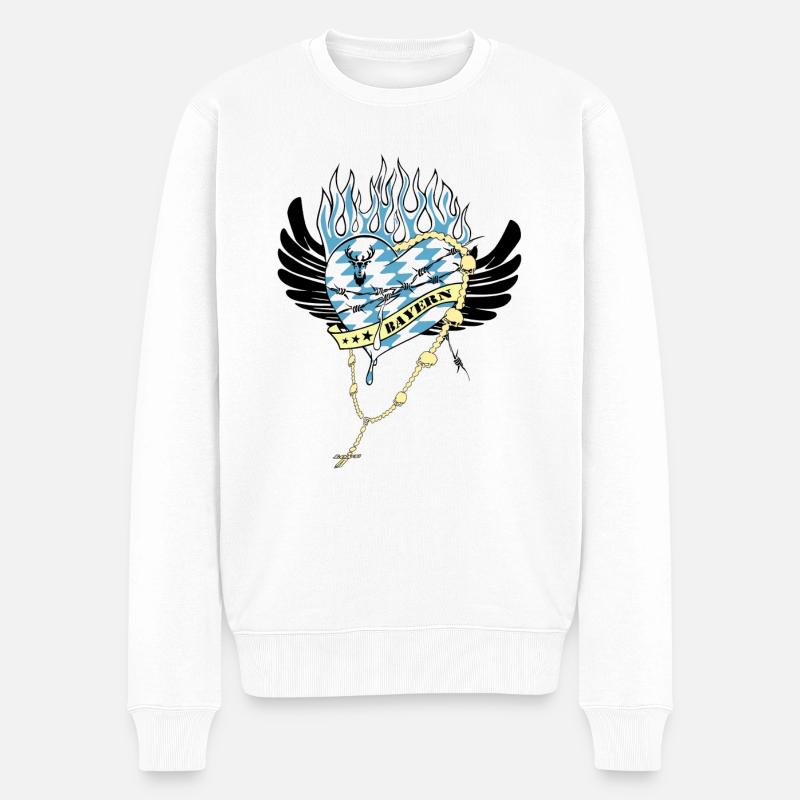 Bavière - Pull Premium bio Homme - blanc