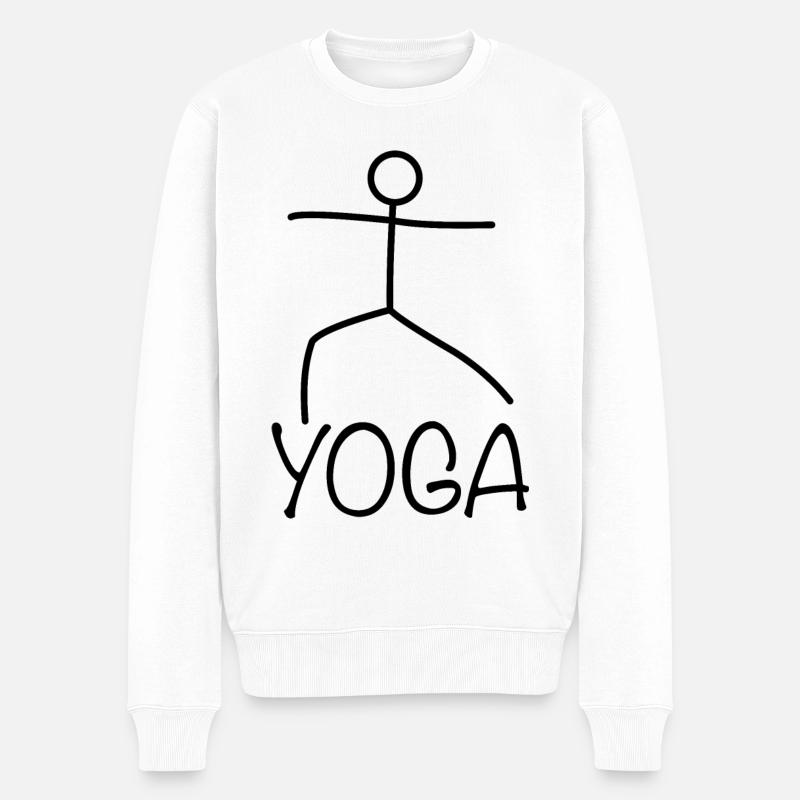 Exercice de yoga - Pull Premium bio Homme - blanc