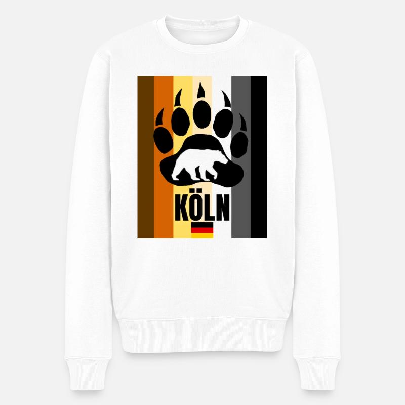 Köln Bear Gay - Männer Premium Bio Pullover - Weiß