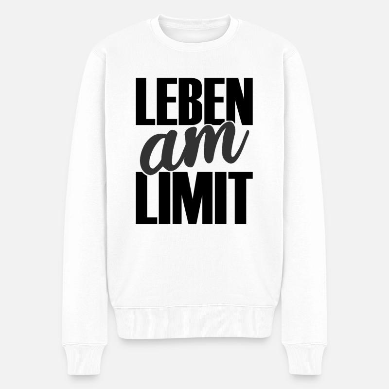 Leben am Limit - Männer Premium Bio Pullover - Weiß