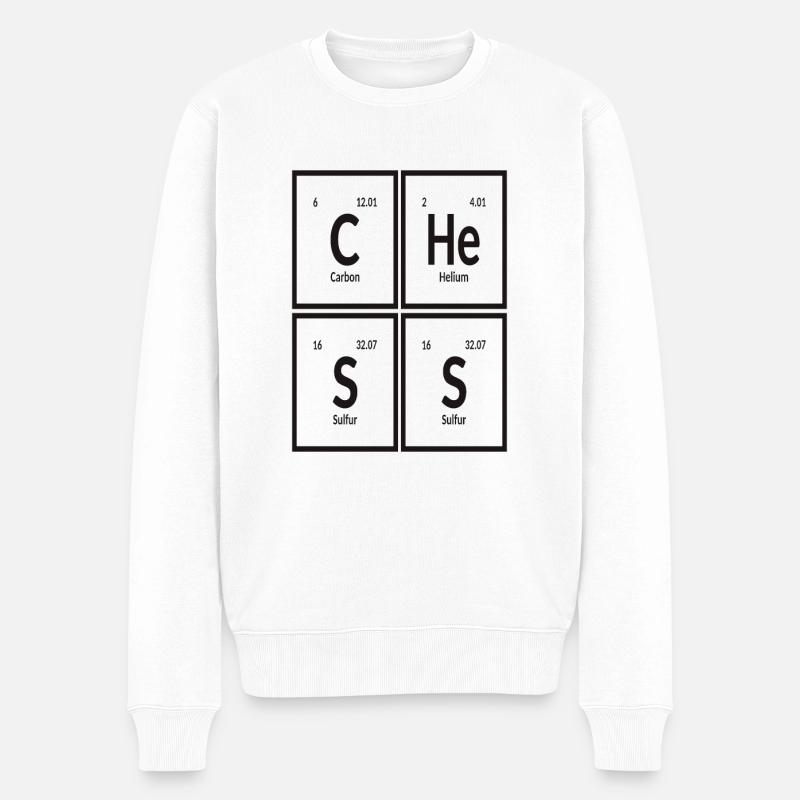 | d’échecs Tableau périodique des éléments - Pull Premium bio Homme - blanc