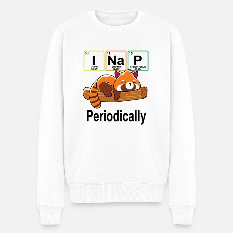 T-shirt Panda Rouge I Nap - Pull Premium bio Homme - blanc