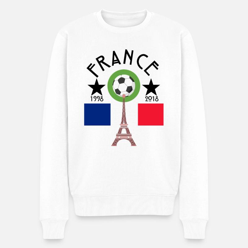 Frankreich WM - Männer Premium Bio Pullover - Weiß