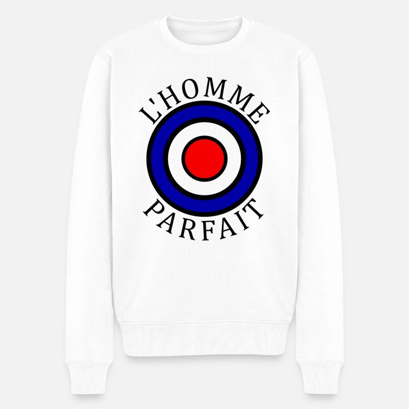 L'homme parfait Cible - Pull Premium bio Homme - blanc