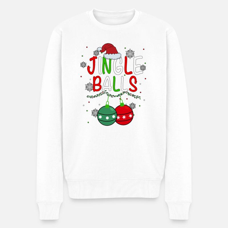 Jingle Bälle - Männer Premium Bio Pullover - Weiß