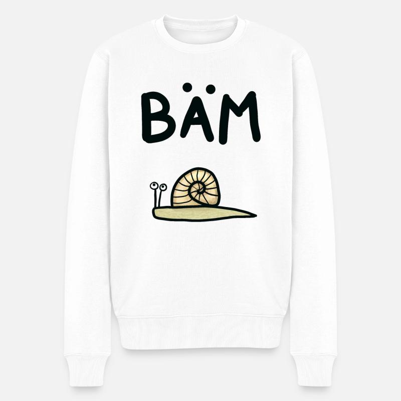 BÄM - Männer Premium Bio Pullover - Weiß