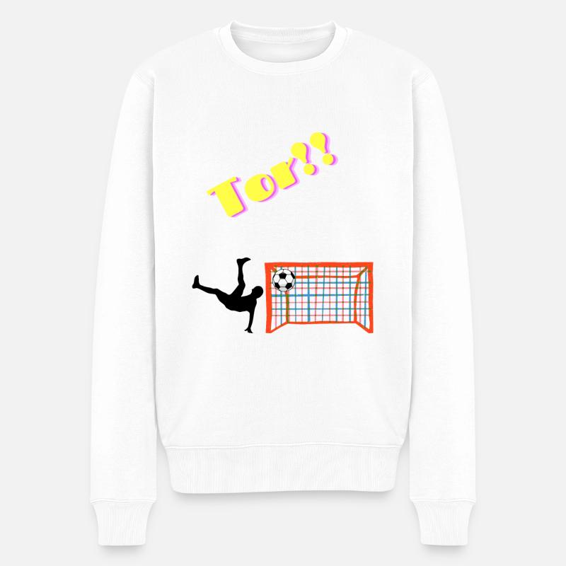 Torjäger - Männer Premium Bio Pullover - Weiß