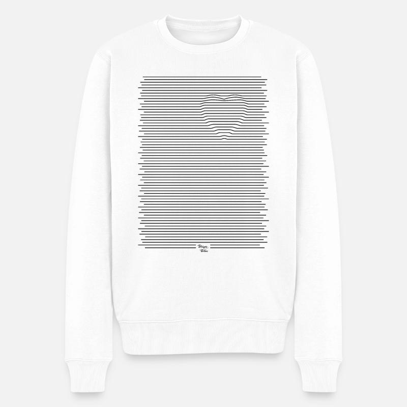 Heart - Männer Premium Bio Pullover - Weiß