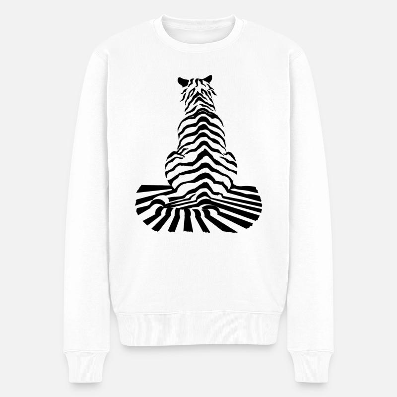 TIGER - Männer Premium Bio Pullover - Weiß