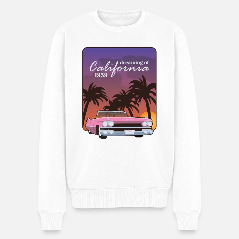 Rêver de Californie 1959 - Pull Premium bio Homme - blanc