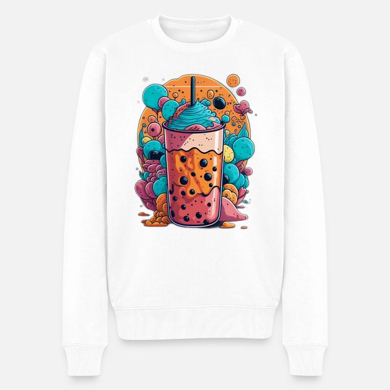 Sommer Cocktail - Männer Premium Bio Pullover - Weiß