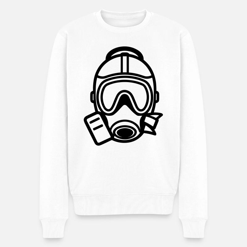 Masque a gaz - Pull Premium bio Homme - blanc