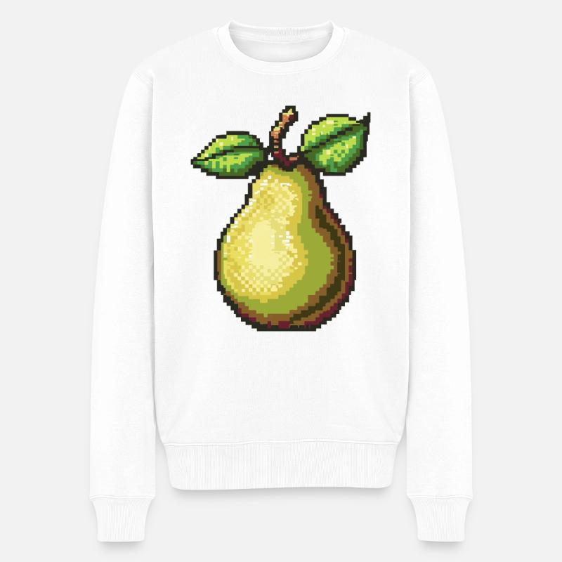 Icône de pixel d’ampoule - Pull Premium bio Homme - blanc