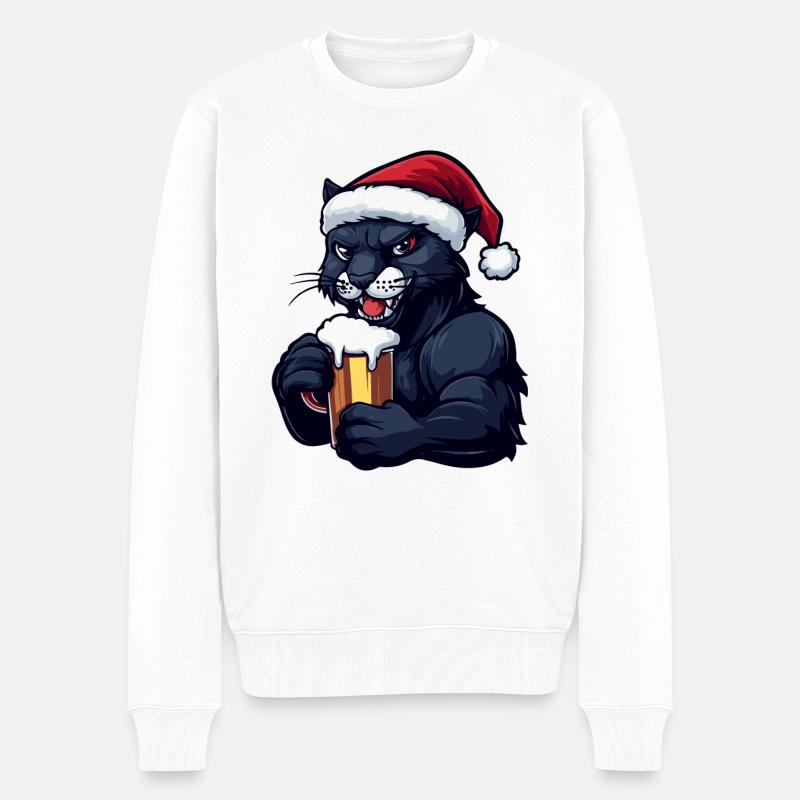 Bière de Noël Panther - Pull Premium bio Homme - blanc