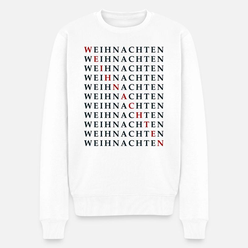 Weihnachten Weihnachten - Männer Premium Bio Pullover - Weiß