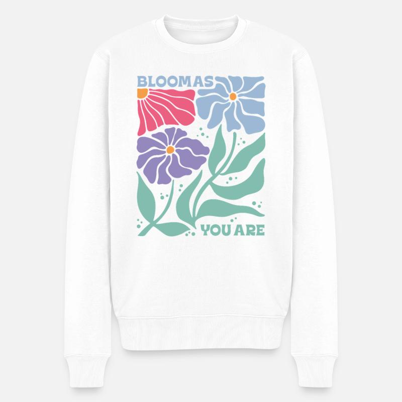 Fleurir - Pull Premium bio Homme - blanc