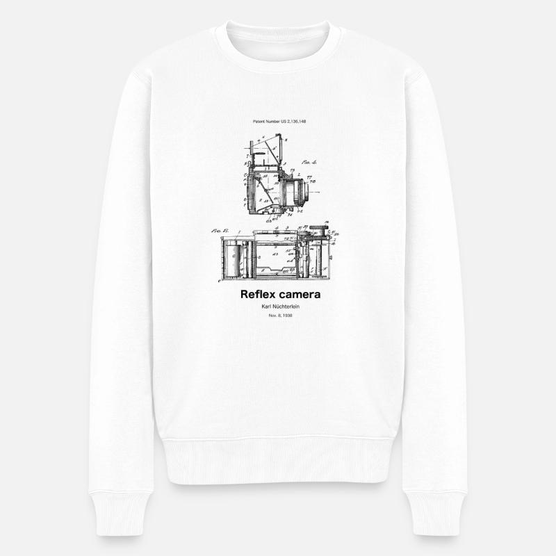 Reflex camera - Männer Premium Bio Pullover - Weiß