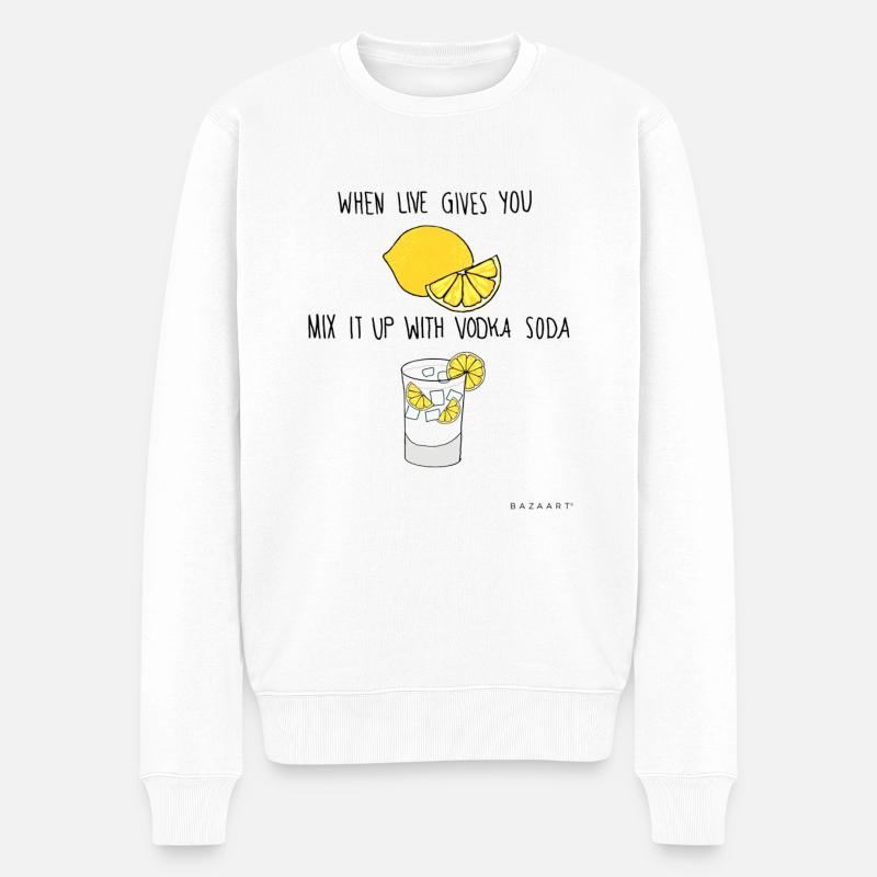 Skinny bitch - Männer Premium Bio Pullover - Weiß