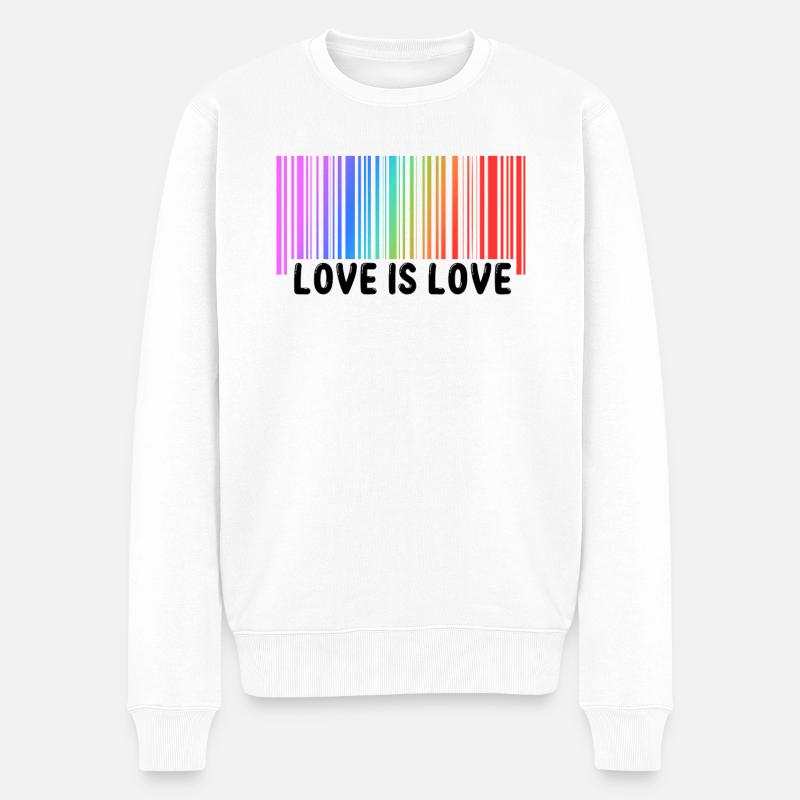 L'amour est l'amour Lgbt - Pull Premium bio Homme - blanc