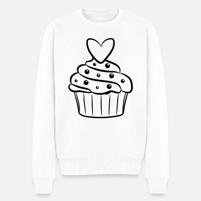 Backen Mama - Männer Premium Bio Pullover - Weiß