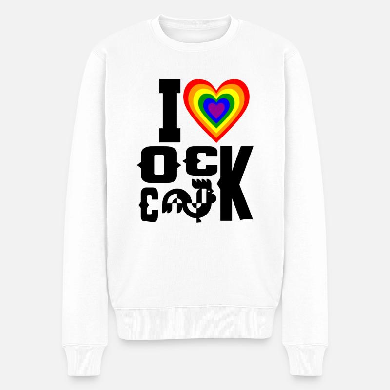 LGBT Gay Pride - Männer Premium Bio Pullover - Weiß